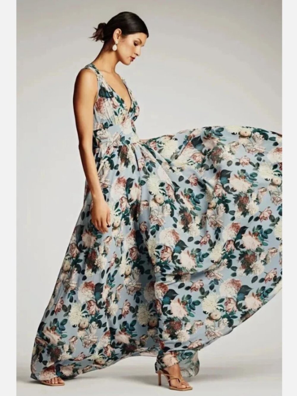 Sachin + Babi Kenzia Floral Print Gown Maxi Dress